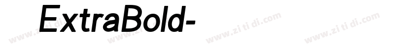 天舒宋 ExtraBold字体转换